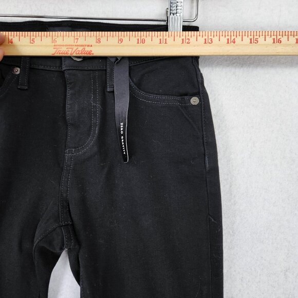 Banana Republic Jeans Womens 24 Petite Black Mid Rise Skinny Zero Gravity NEW - Picture 3 of 12